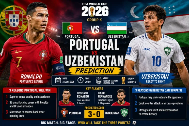 Portugal vs Uzbekistan Prediction FIFA World Cup 2026