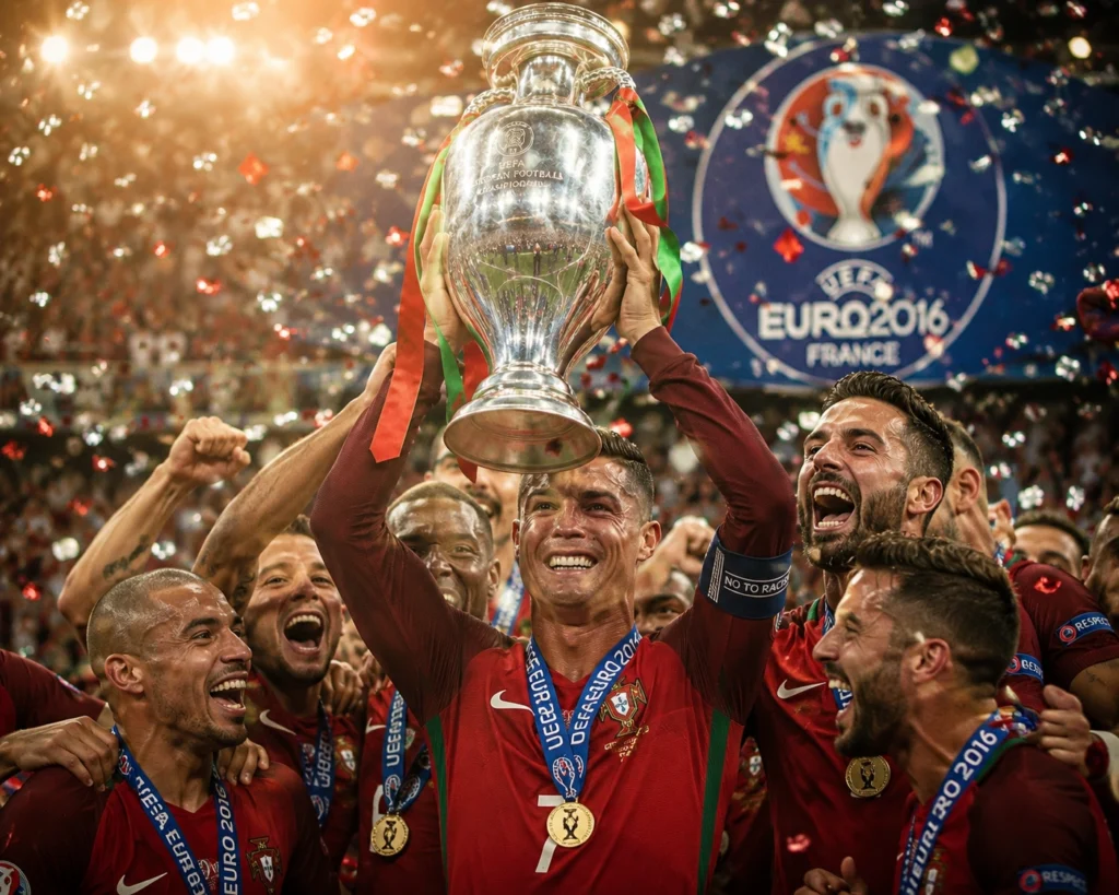 cristiano ronaldo euro 2016 trophy