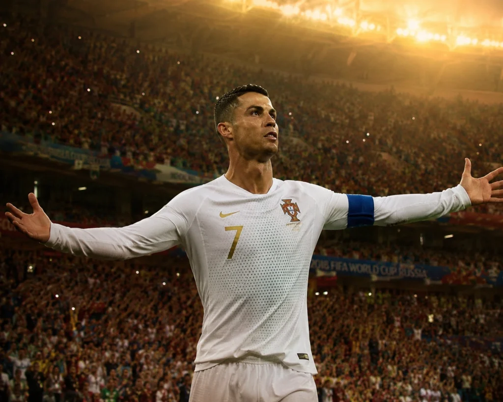 cristiano ronaldo stadium spotlight